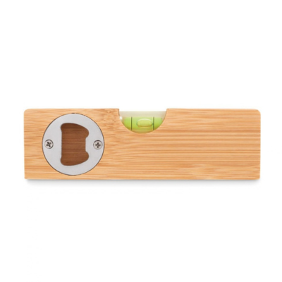 Gepersonaliseerde waterpas met flesopener