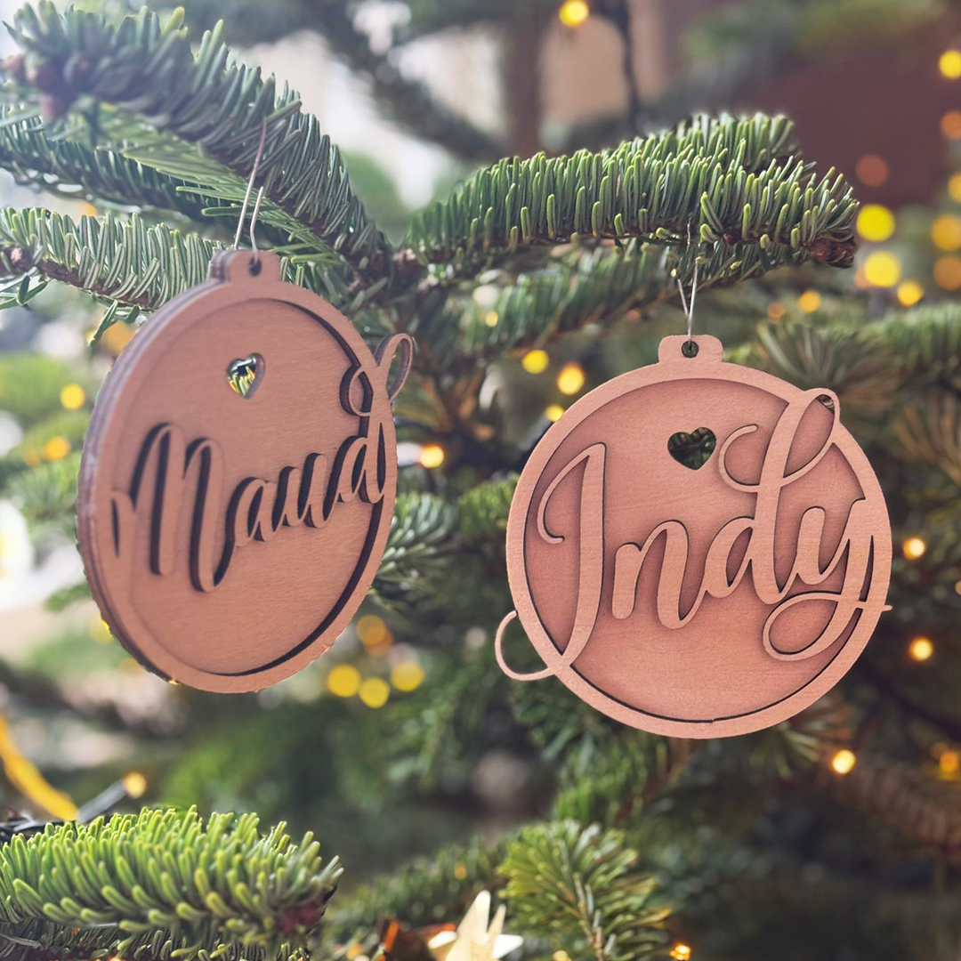 Gepersonaliseerde kerstbal met naam