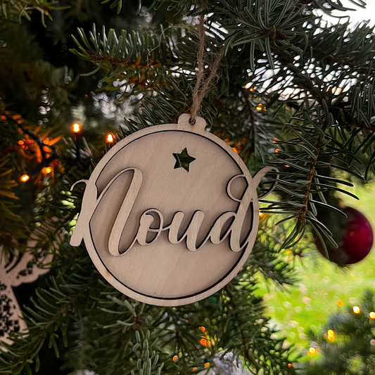 Gepersonaliseerde kerstbal met naam