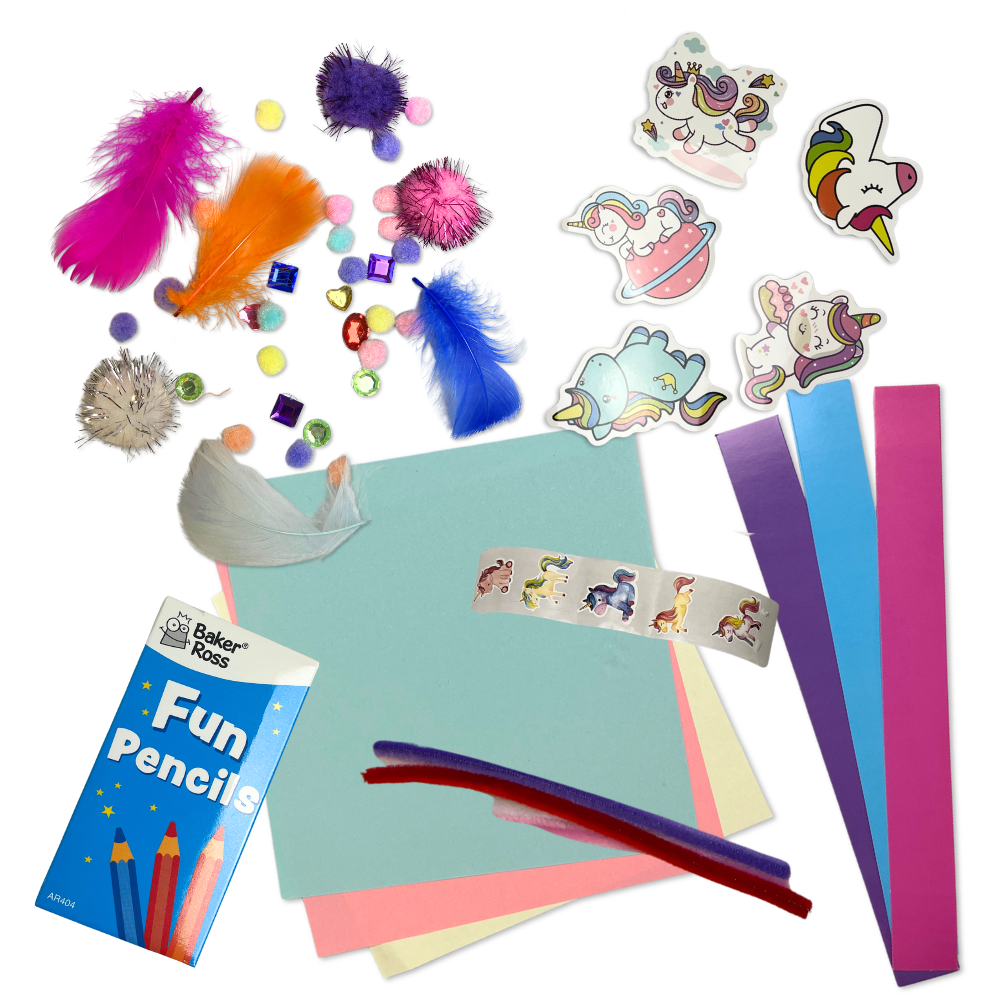 Knutselpakket houten naamslinger - Thema Unicorn