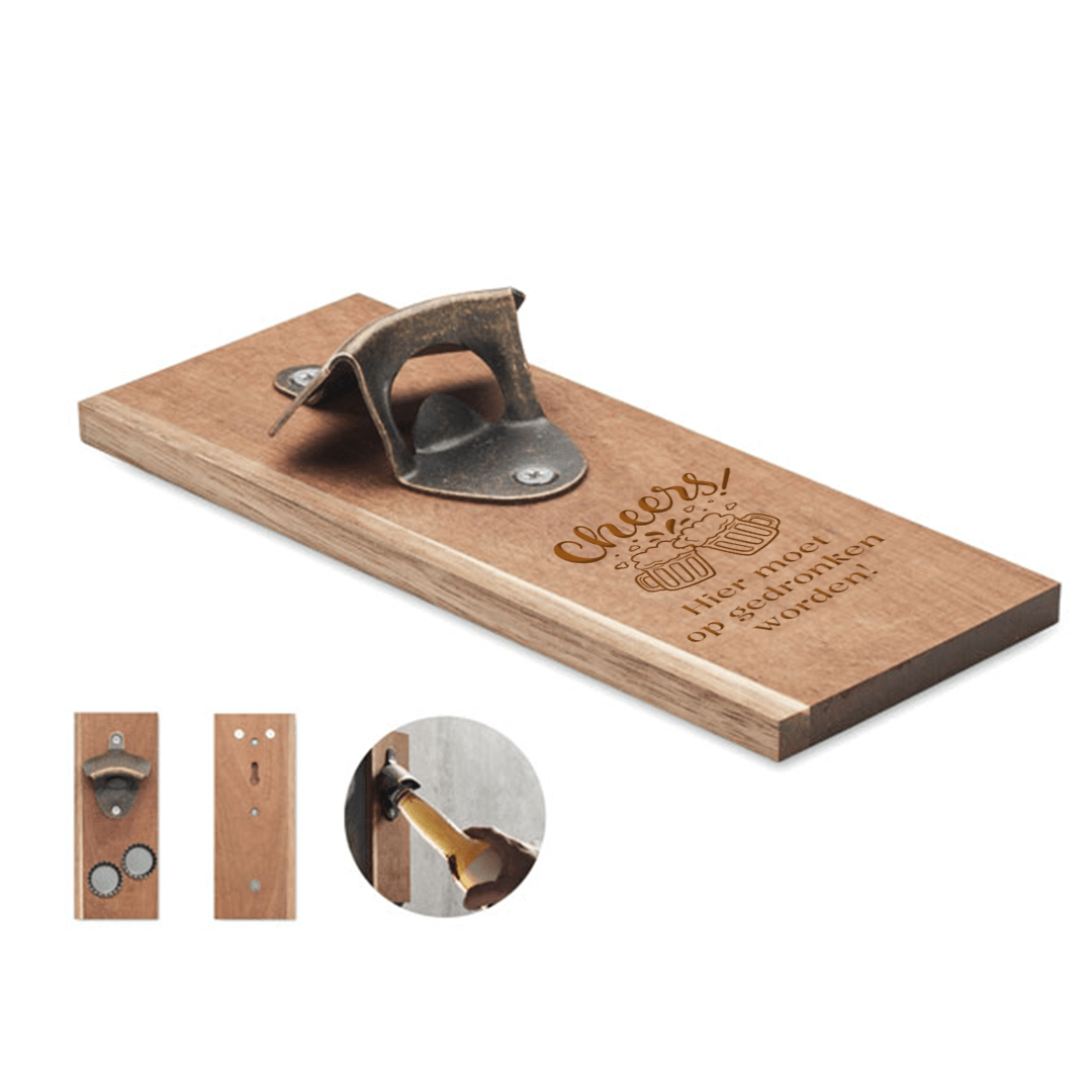 Gepersonaliseerde flesopener voor aan de muur  - Creating adventure