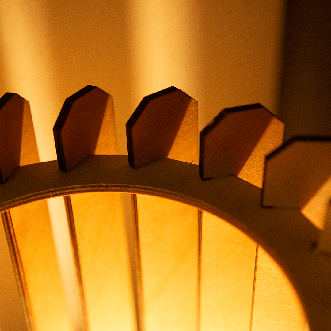 Houten lampenkap - E27 (40mm) - Creating adventure