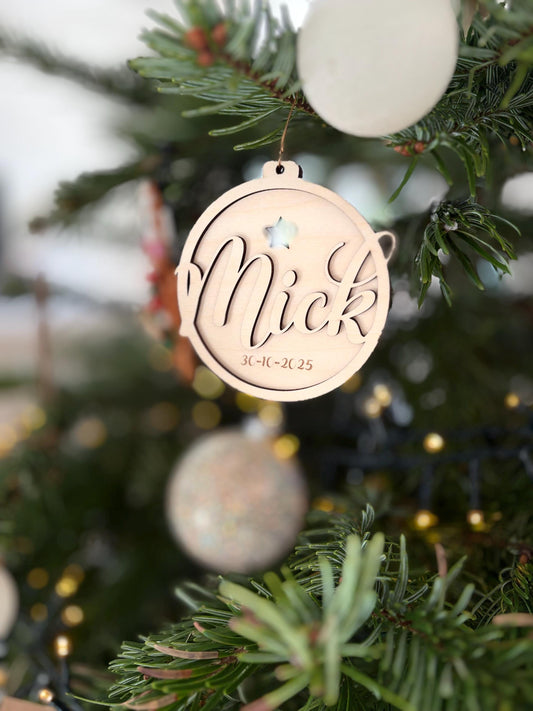 Gepersonaliseerde kerstbal met naam