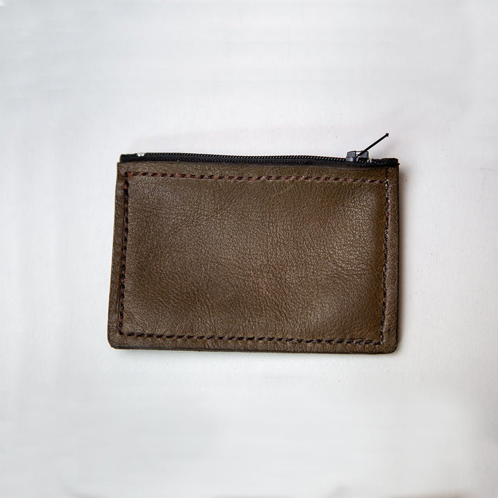 Leren mini portemonnee Bruin | Minimalistic - 12x8 cm - Creating adventure